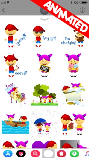 Cute Girl & Boy (animated)(圖2)-速報App