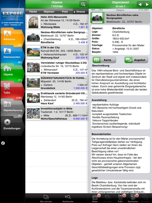 Maklersoftware EXPOSÉ iPad(圖3)-速報App