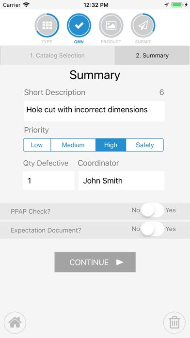 Steelcase Quality Mgmt. Notify screenshot 2