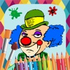 Clowns paint coloring book