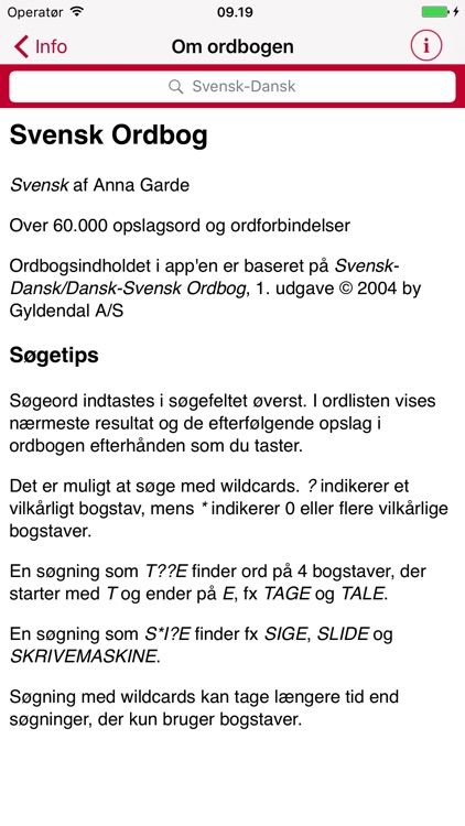 Swedish Danish Dictionary - Gyldendal screenshot-4