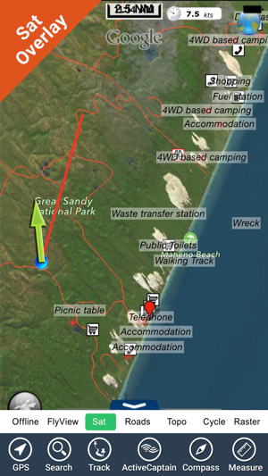 Fraser Island NP -GPS and outdoor map with guide(圖1)-速報App