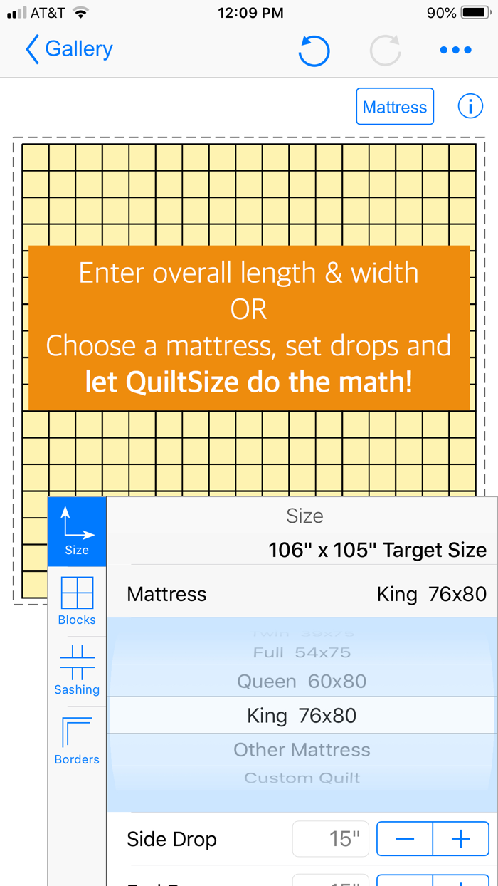 QuiltSize