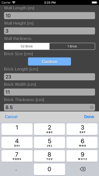 Brick and Plaster Calculator screenshot 4