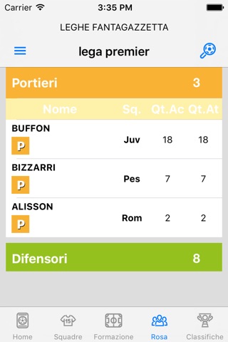 Leghe Fantacalcio® Serie A screenshot 3