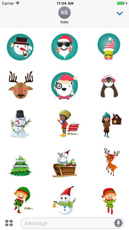 Xmas emoji animated stickers