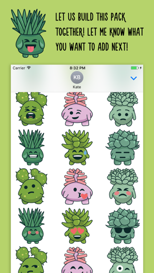 Succulent Plants and Cacti Emoji Stickers(圖3)-速報App