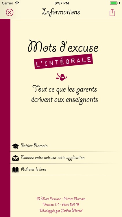Mots d'excuse