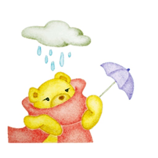 Watercolor Warm Bear Sticker