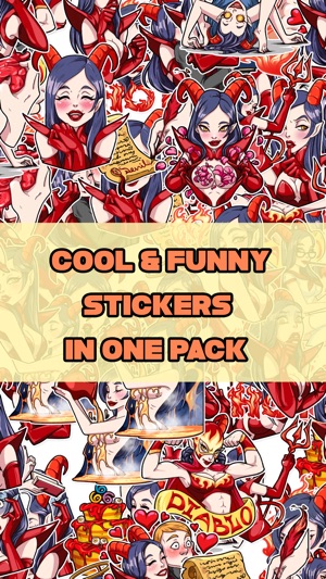 Devil Girl Halloween Stickers