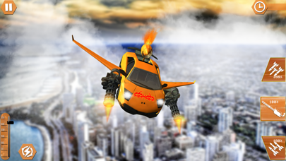 Flying Car Shooting Chase: Air Stunt Simulator Screenshot 2