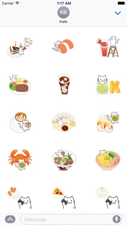 Food n Drink With Cat Sticker