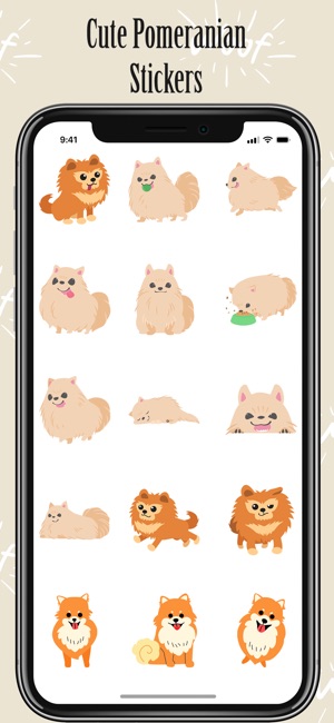 Pomeranian Puppy Stickers Cute(圖2)-速報App