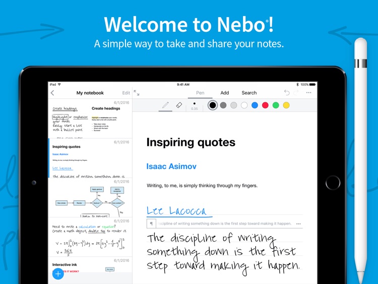 MyScript Nebo – Note Taking for Apple Pencil screenshot-0
