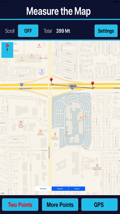 Measure Exact Distances on map