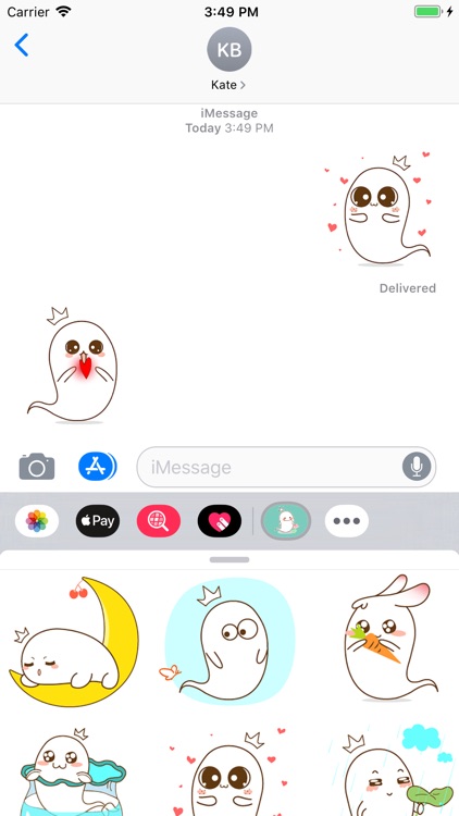 Happy Ghost Animated Stickers