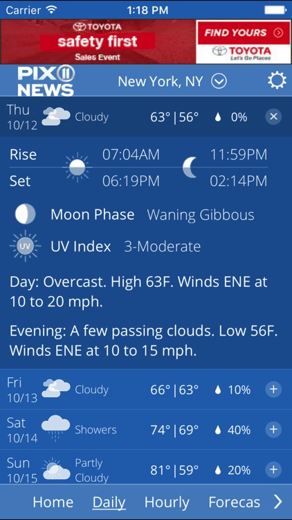 PIX 11 New York City Weather