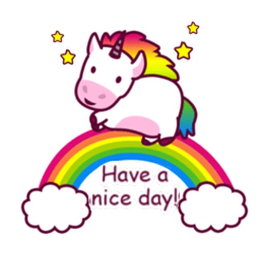 Rainbow Unicorn - UnicornMoji Sticker icon