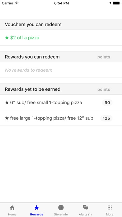 Eatons Pizza Rewards screenshot 2