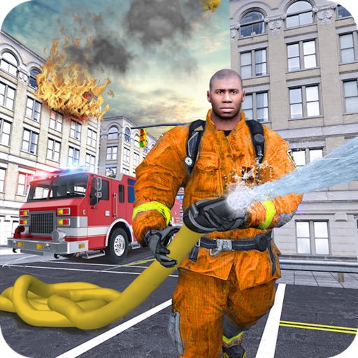 City Firefighter Hero School Icon