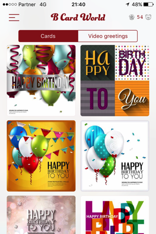 Birthday Cards World calendar screenshot 2