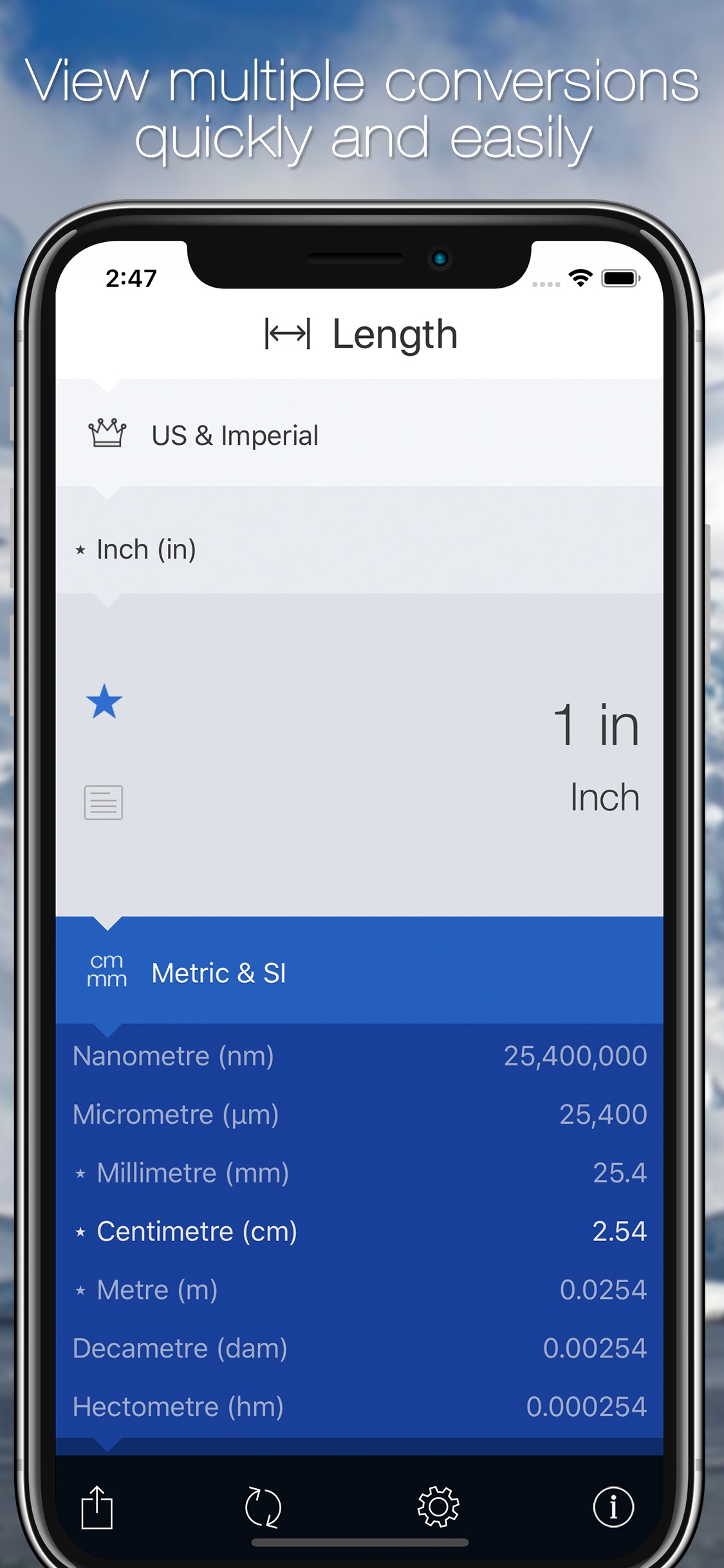 Screenshot do app Convertible: Unit Converter