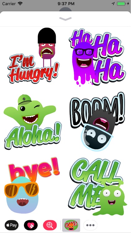 Cute Monsters Sticker Messages