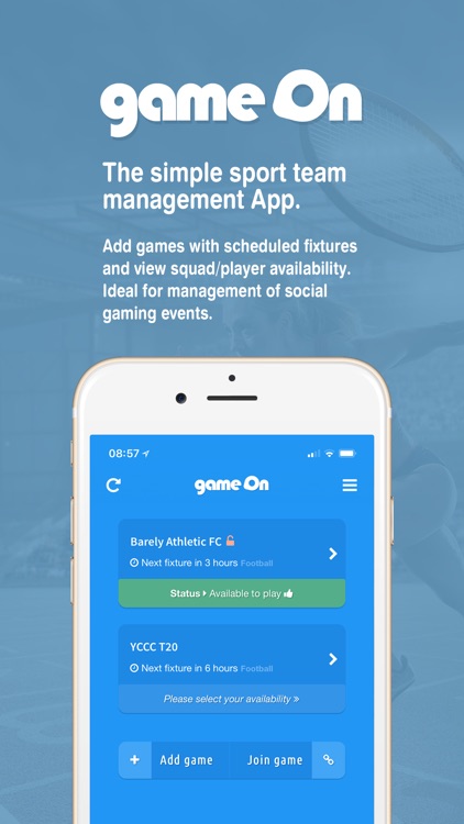 GameOn - Sport Team Management