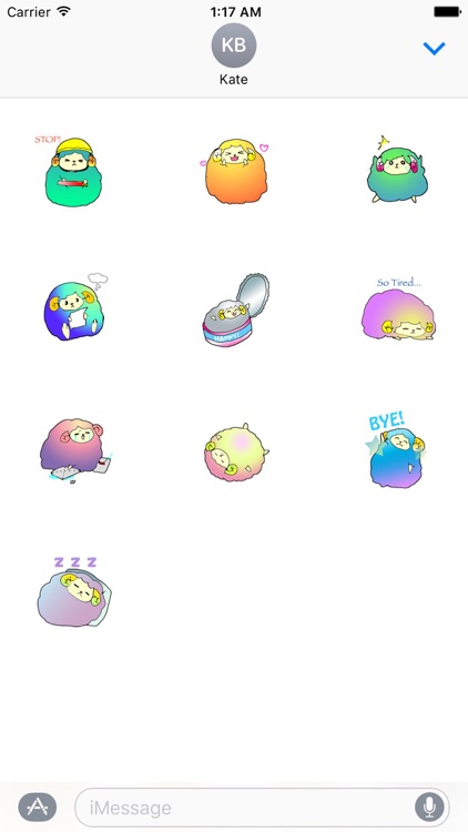 Colorful Fluffy Sheep Sticker