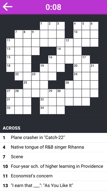 Free Time Crossword Game