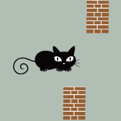 Flappy Cat Avoids Pillars