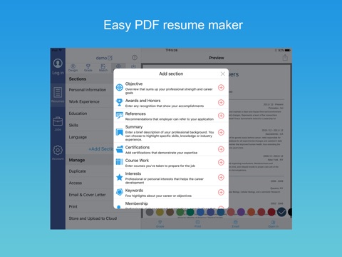 Resume Builder with PDF maker screenshot 3