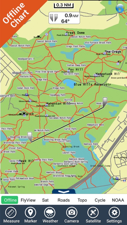The Blue Hills Reservation GPS Map Navigator