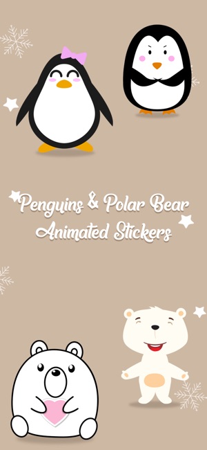 Polar Bear & Penguin Stickers