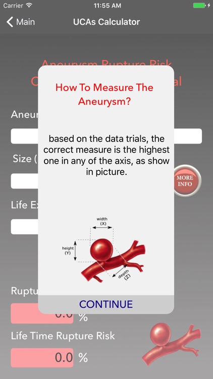 Aneurysm Rupture Risk Calculator screenshot-3