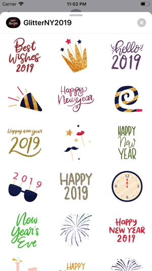 Glitter Happy New Year 2019