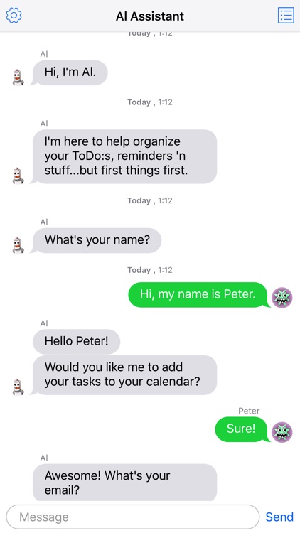 Al Assistant - Chatbot for Tasks and ToDo Lists