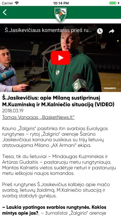 Žalgiris screenshot 2