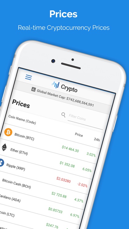 live crypto currency prices