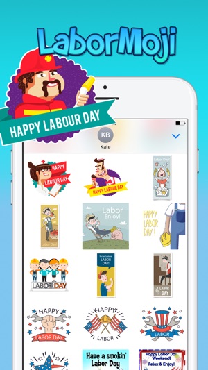 LaborMoji - Labor Day Stickers(圖3)-速報App