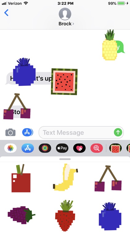 Square Fruit Stickers