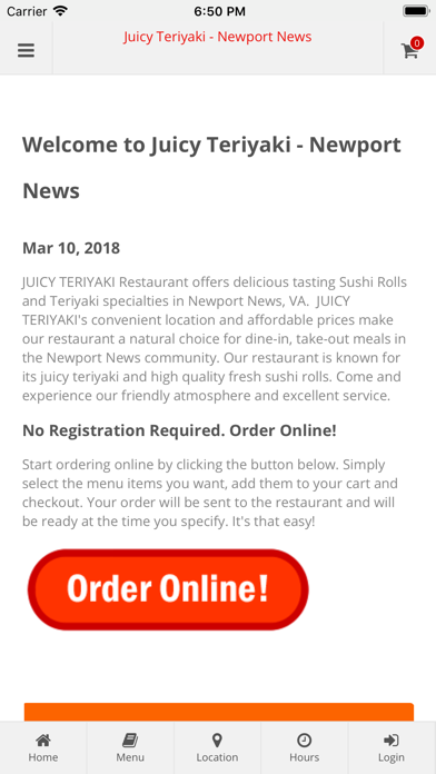 How to cancel & delete Juicy Teriyaki Newport News from iphone & ipad 1