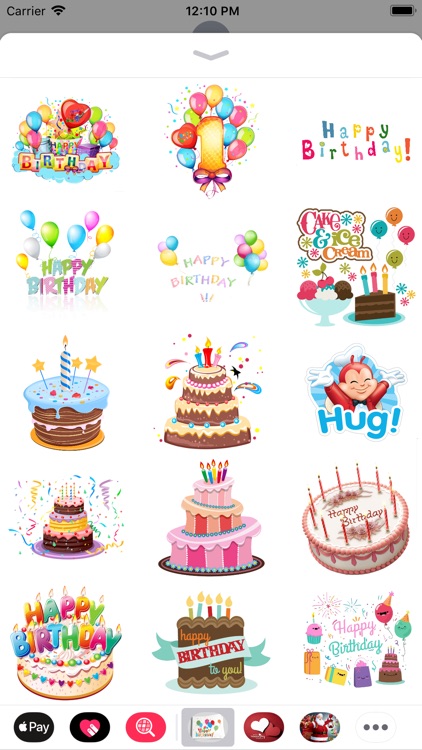 Birthday Stickers - Message