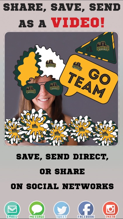 Baylor Bears Animated Selfie Stickers screenshot-3