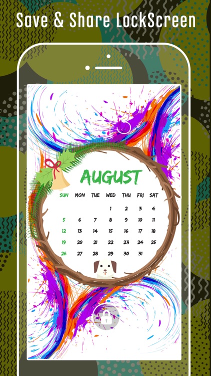 Lock screen Calendar Themes screenshot-3