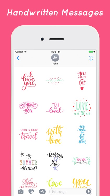 Handwritten Stickers for iMessage