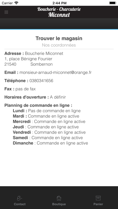 Boucherie Miconnet screenshot 2