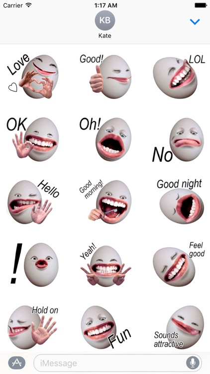 Funny Egg Eggmoji Sticker