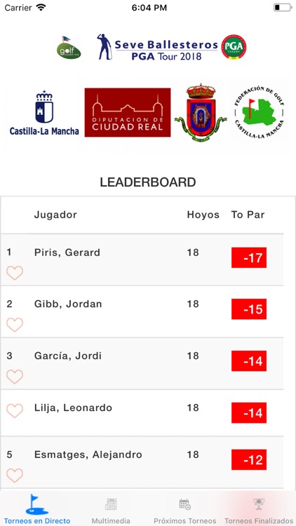 PGA Spain Live Scoring