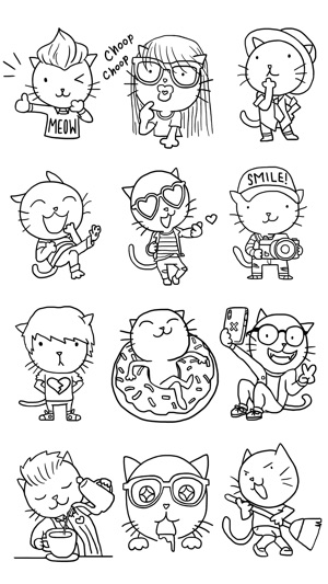 Nerdy Kitty: Cool Cat Stickers(圖3)-速報App